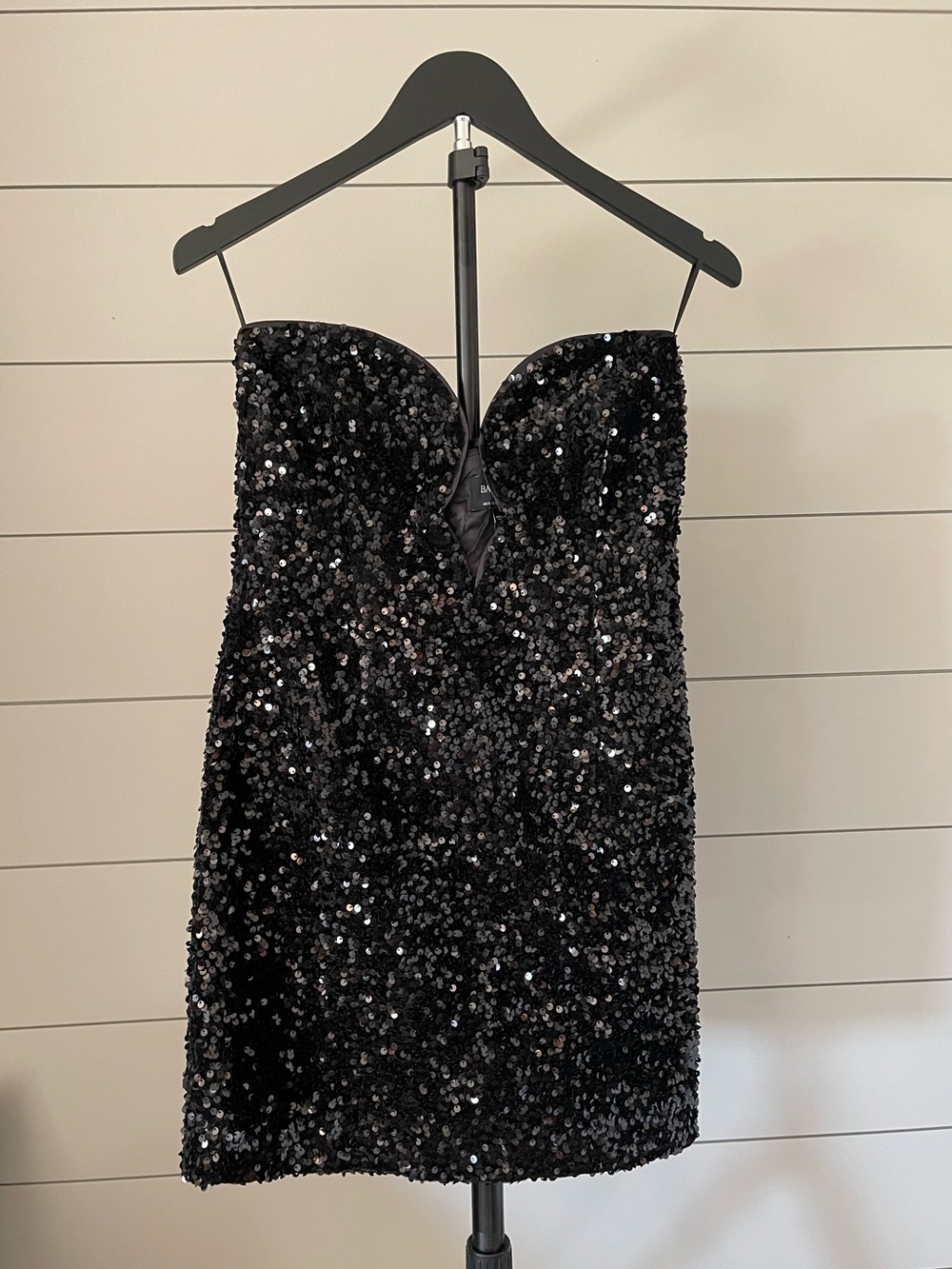 Bardot Elleni Velvet Sequin Mini Dress Black Size Small NWT